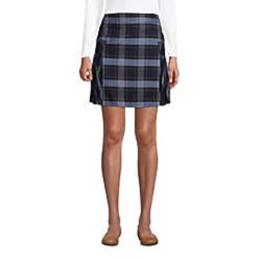 Lands' End Women's School Uniform ATK Plaid Side Pleated Skort, UN2, NWT